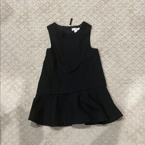 J Crew Crew Cuts Adorable Black Sleeveless Dress with flounce detail size 3